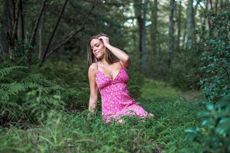 Senior Portrait session in woods by Williamsport Pa Photographer-1